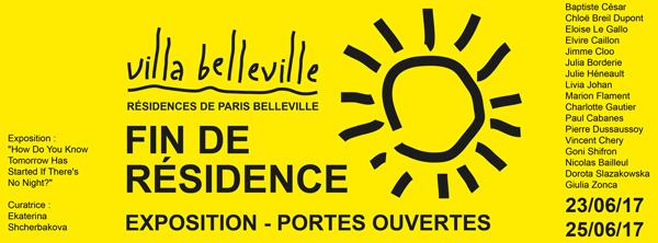 exposition Villa Belleville, juin 2017